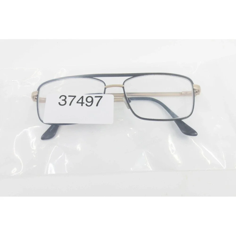 Robert Mitchel XL RMXL20211 Black Gold Navigator Eyeglass Frames 58-15-150 Mens
